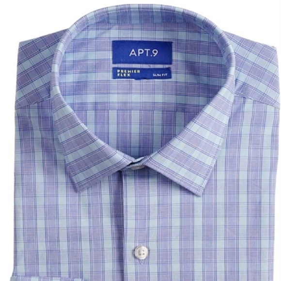 APT.9 Slim-Fit Premier Flex Collar Stretch Dress Shirt - Picture 3 of 3
